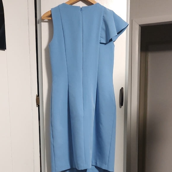 Calvin Klein Light Blue Asymmetrical Dress - Picture 4 of 5